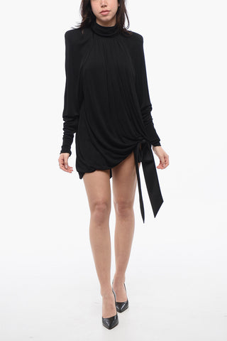 Vestito in Chiffon con Spalline Imbottite
