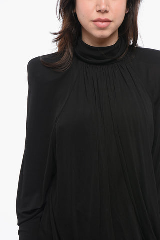 Vestito in Chiffon con Spalline Imbottite