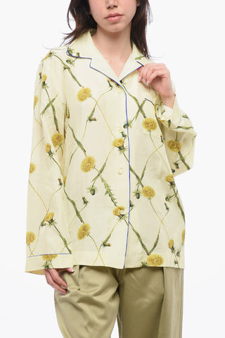 Camicia in Seta con Fantasia Floreale