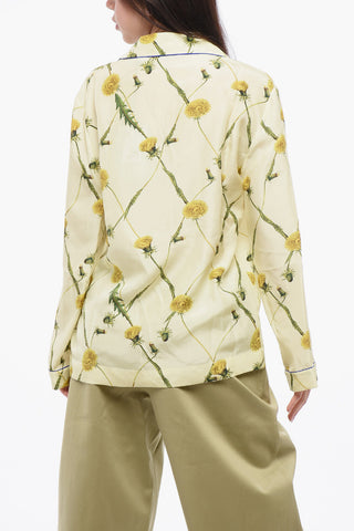 Camicia in Seta con Fantasia Floreale