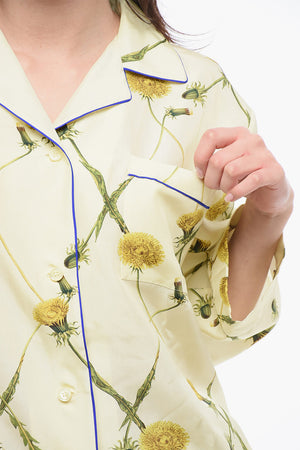 Camicia in Seta con Fantasia Floreale