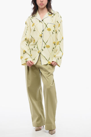 Camicia in Seta con Fantasia Floreale