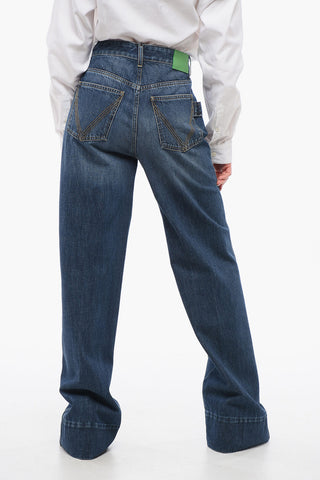 Washed Denim Palazzo Jeans