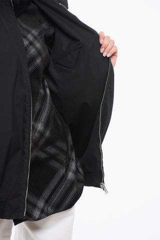 Cotton Blend Oversized Bomber Jacket
