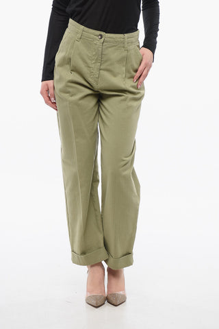 Pleated Cropped Pants