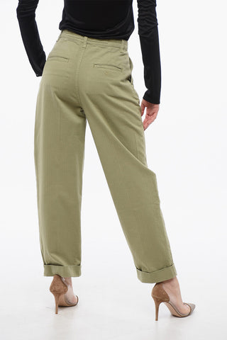 Pleated Cropped Pants