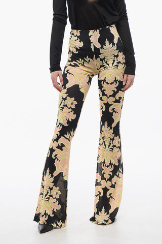 Floral High-waisted Pants