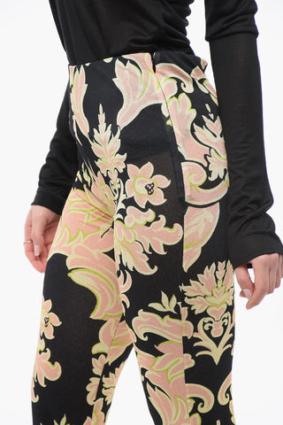 Floral High-waisted Pants