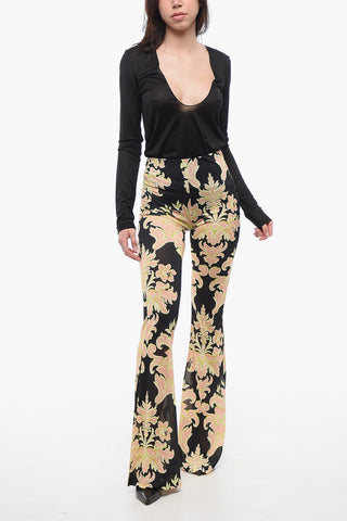 Floral High-waisted Pants