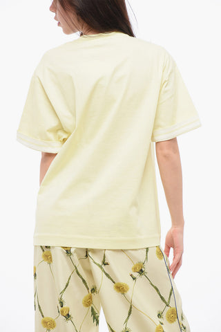 T-Shirt Girocollo Dropped Shoulder in Cotone