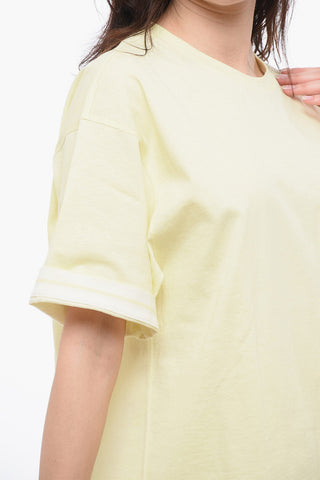 T-Shirt Girocollo Dropped Shoulder in Cotone