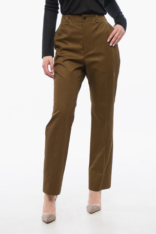 Straight-Leg Trousers with Pleats