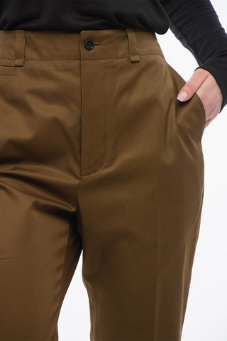 Straight-Leg Trousers with Pleats