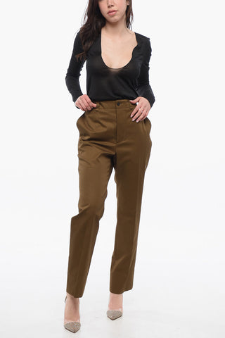 Straight-Leg Trousers with Pleats