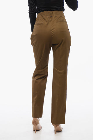 Straight-Leg Trousers with Pleats