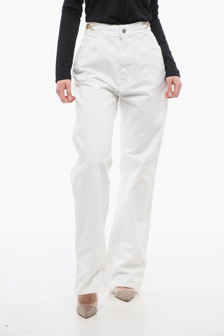 Wide-leg Denims with Chain Detail