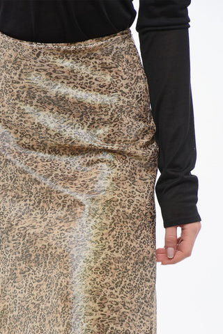 Georgette Silk Animalier Skirt