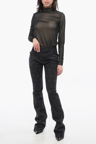 Paisley Patterned Bootcut Denims