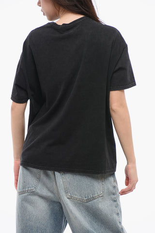Acid-Wash Effect Crew-neck T-Shirt