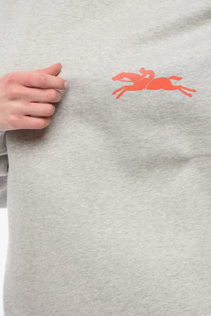 ROBERT INDIANA Brushed Cotton Crewneck Sweatshirt with Maxi Print on the Back