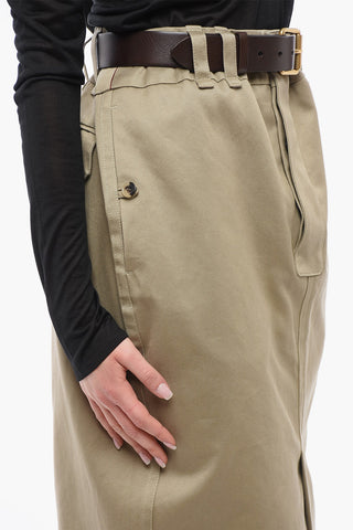 Pencil Skirt with Leather Belt