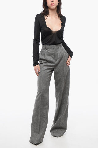 Flared Prince of Wales Pants