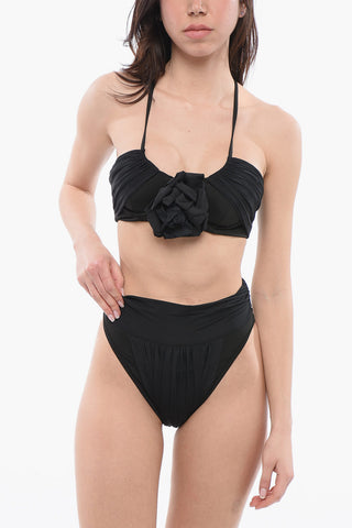 Set Bikini ROSE DRAPÈ con Slip a Vita Alta