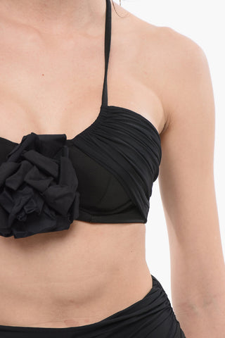 Set Bikini ROSE DRAPÈ con Slip a Vita Alta