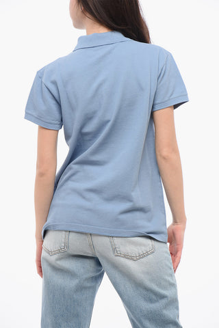 Piquet Cotton 3-Buttons Polo Shirt with Embroidery