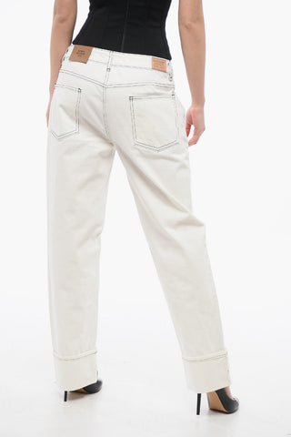 Straight-Fit Denims with Contrasting Stitching 20cm