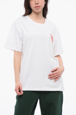 T-shirt Girocollo Oversize con Ricamo Love
