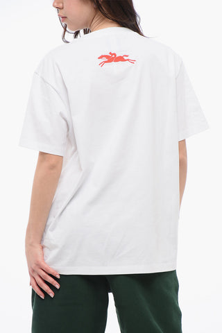 T-shirt Girocollo Oversize con Ricamo Love
