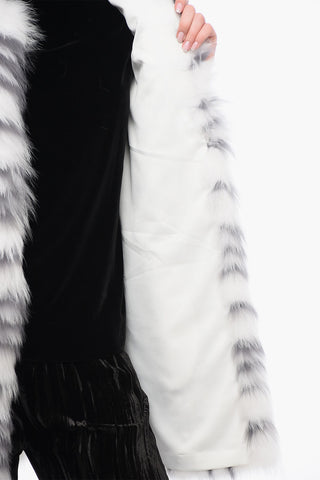 바이컬러 퍼 베스트