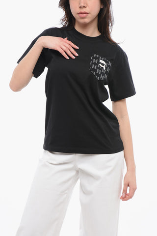 Oversized Crew-neck T-shirt With Logoed Breast Pocket
