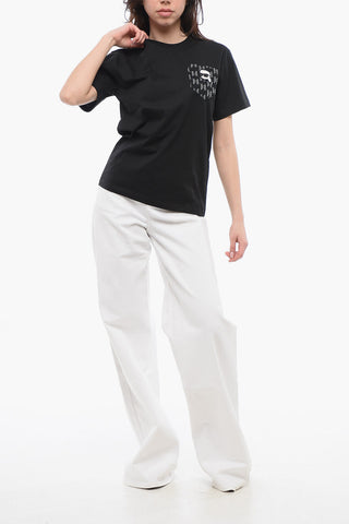 Oversized Crew-neck T-shirt With Logoed Breast Pocket