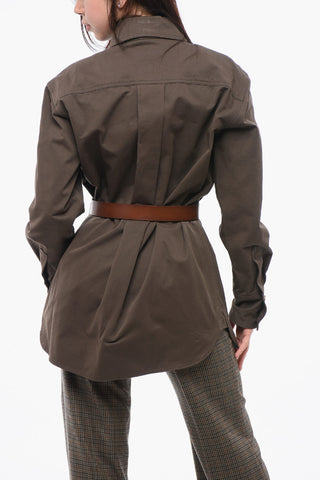 SAHARIENNE Overshirt with Leather Belt