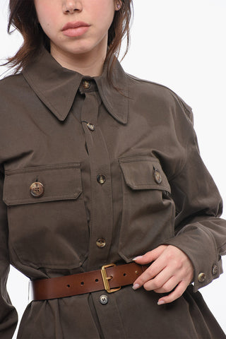 SAHARIENNE Overshirt with Leather Belt