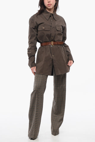SAHARIENNE Overshirt with Leather Belt