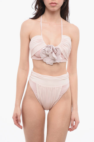 Set Bikini ROSE DRAPÈ con Slip a Vita Alta