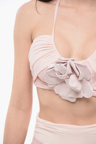 Set Bikini ROSE DRAPÈ con Slip a Vita Alta