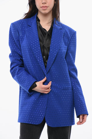 원 버튼 블레이저 GUIA 전체 크리스탈 장식