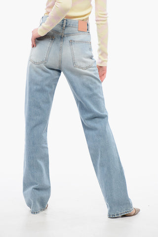Jeans a Gamba Dritta Effetto Distressed 23cm