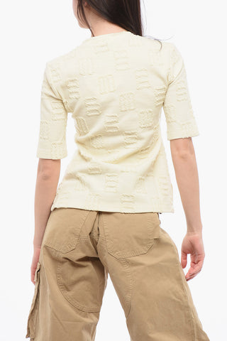 라운드넥 티셔츠 박음질 디테일