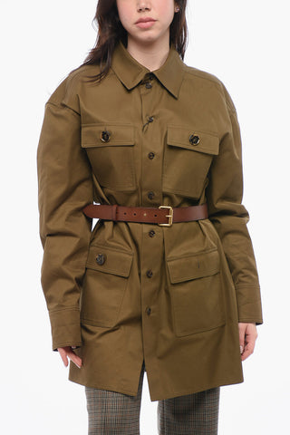 SAHARIENNE Overshirt with Leather Belt