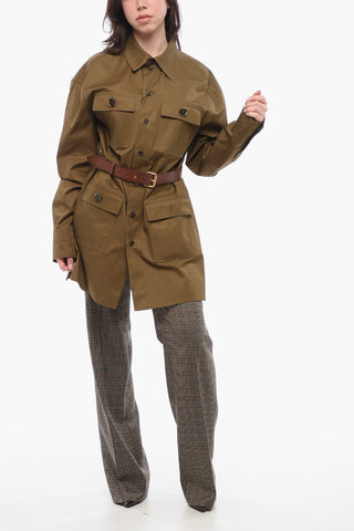 SAHARIENNE Overshirt with Leather Belt