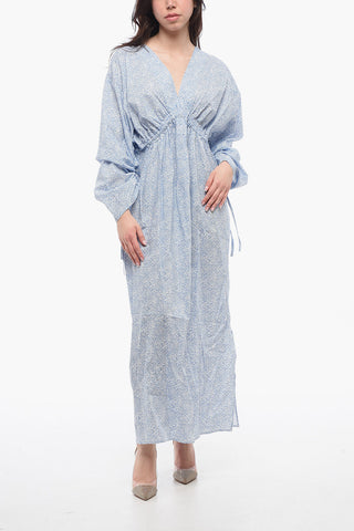 Floral Motif RYAN Dress with Side Slit