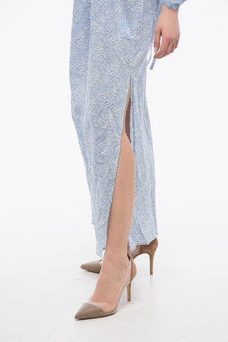 Floral Motif RYAN Dress with Side Slit