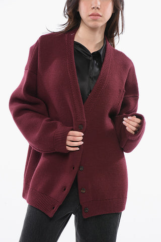 Cardigan In Lana Drop Shoulder
