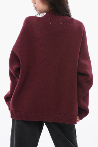 Cardigan In Lana Drop Shoulder