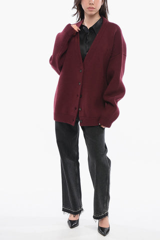 Cardigan In Lana Drop Shoulder